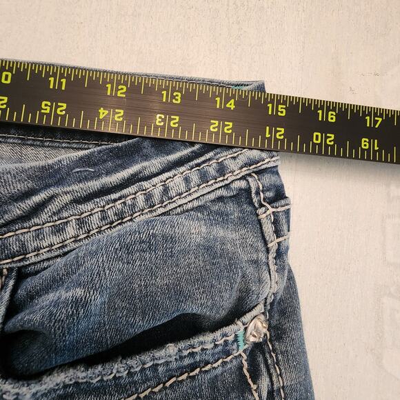 Miss Me Women's Denim Signature Cropped Jean SZ 28 Southwestern Aztec - Picture 7 of 9